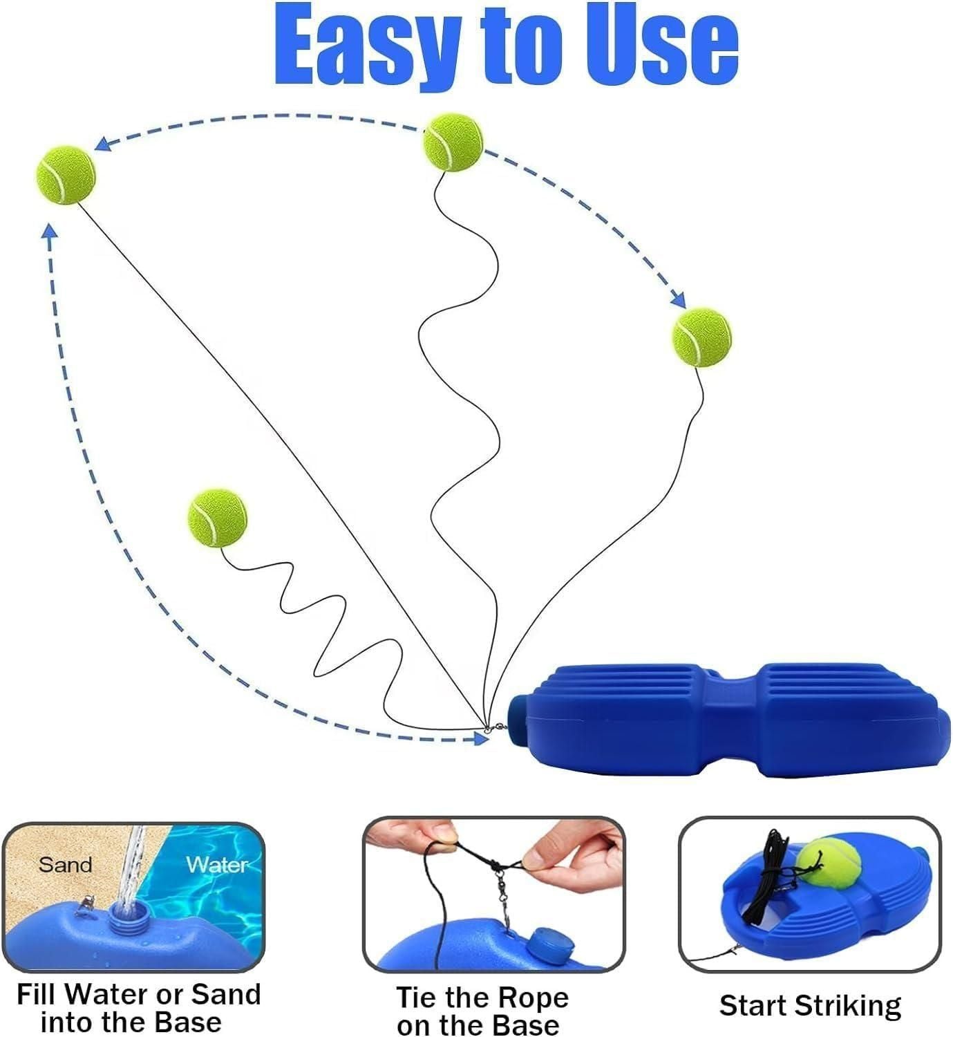 Solo Tennis Trainer Rebound Ball with String for Self Cricket or Tennis Practice